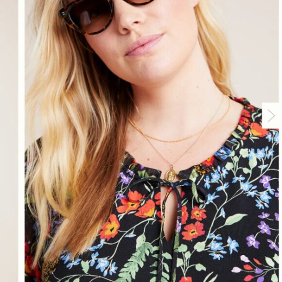 Anthropologie Maeve Jacquin Peasant Blouse Size Medium - Picture 4 of 12